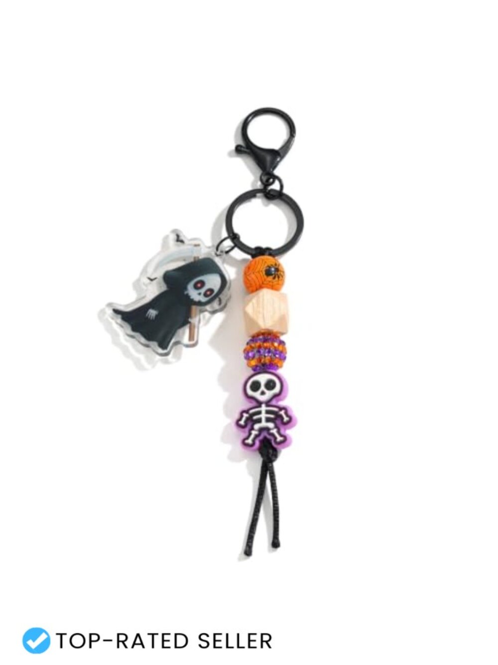 Halloween Keychain Pumpkin Skeleton Ghost Bag Charm for Women Car Key Ring